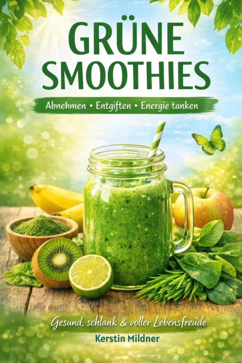 Grüne Smoothies - Abnehmen - Entgiften - Energie tanken: Die Kraft von Blattgrün, Wildkräutern und Superfoods für Vitalität, Detox, gesunden ... – mit vielen einfachen Rezepten für jeden Tag