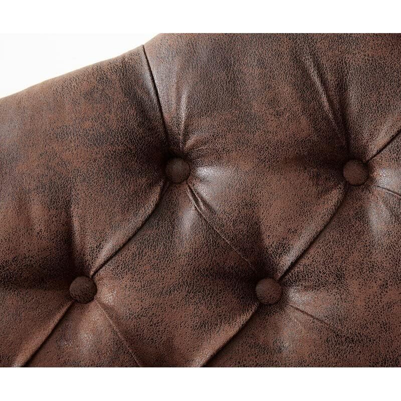 Image of Lazy Couch and Reclining Sofa /Recliner Chaise Longue /Fabric recliners /for Bedroom /Living Room /Office Reception Recliner Lounge Sofa and Armchair (Sued Brown Leatherette)