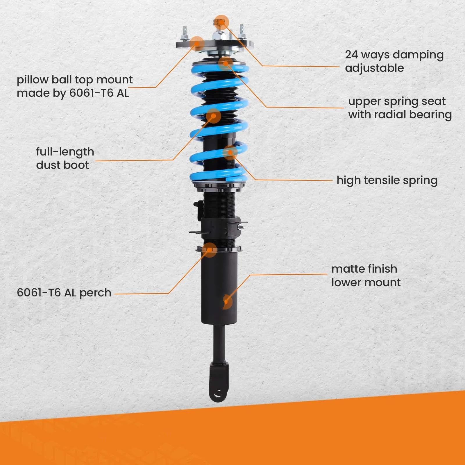 Sospensioni pneumatiche auto Sospensione Coilover Per NISSAN Per 350Z 2003-2008 Kit Di Sospensione Coilovers Ammortizzatori