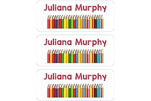 Customized Educational Labels: 30 Personalized Name Stickers for the Classroom