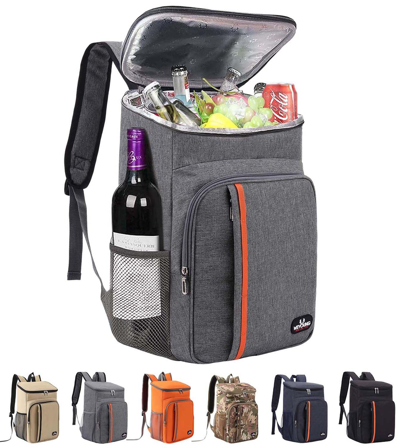 Bagtopia Camping Cooler Backpack 25 Cans, Leak Proof Insulated Thermal Bag, Beach Travel Picnic Lunch Backpack for Men Women