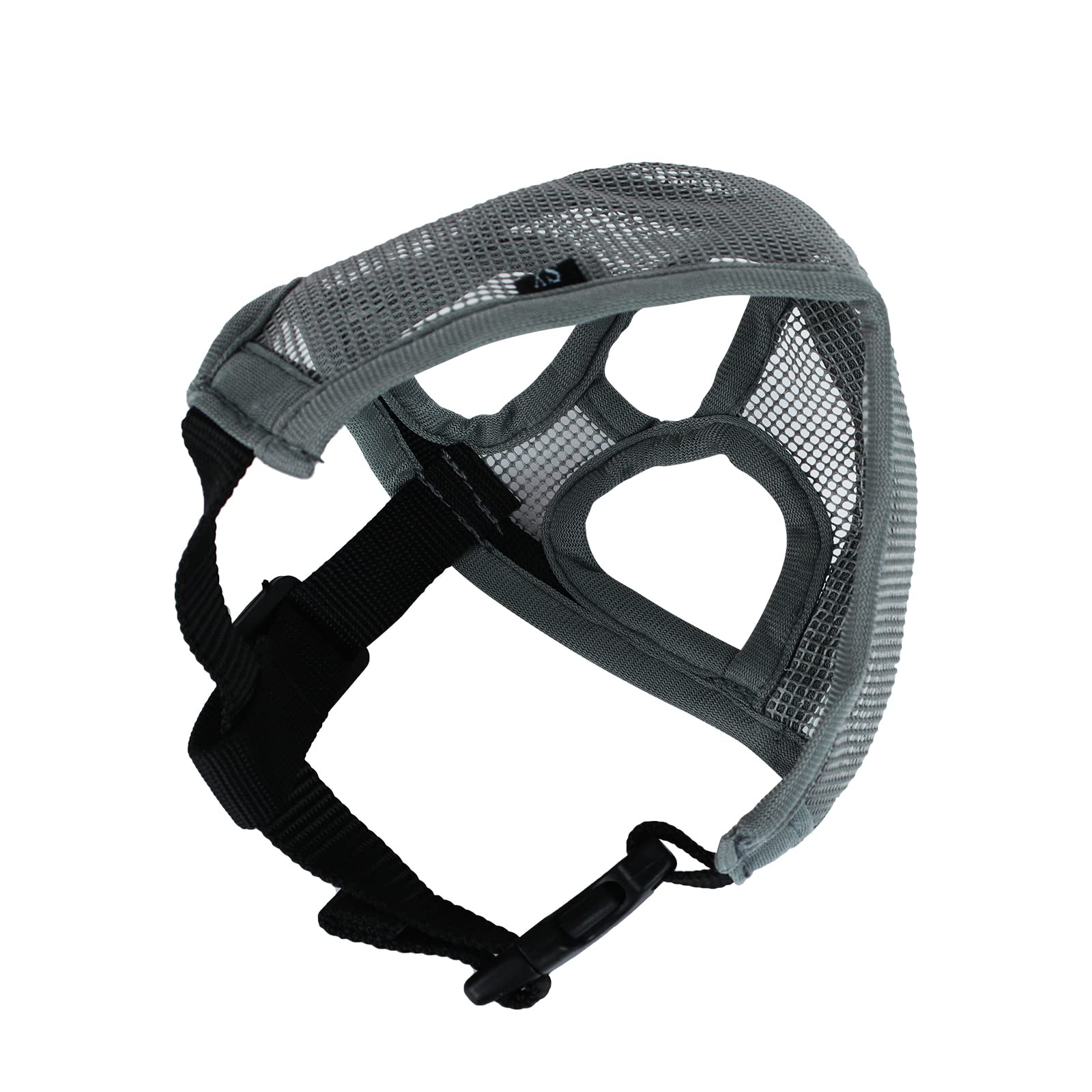 Short Snout Dog Muzzle Adjustable Mesh Bulldog Muzzle Breathable Dog Mouth Cover English French Bulldog Pekingese Shih Tzu Pug for Biting Barking Chewing Training Small Medium Large Dogs - Image 4