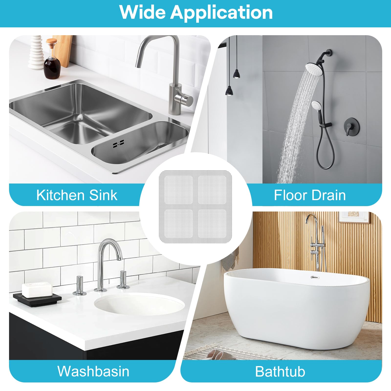 Lot de 20 autocollants jetables pour canalisations de douche, attrape