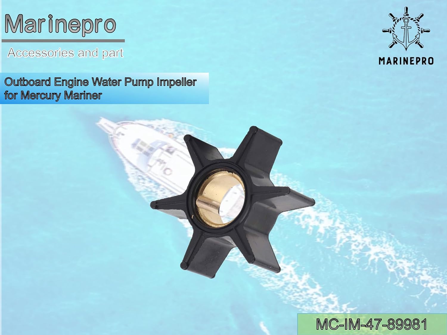 47-89981 47-39074 47-65957 Outboard Engine Water Pump Impeller for Mercury Mariner 4 4.5 6 7.5 9.8 HP Boat Motor Replacement Sierra 18-3039