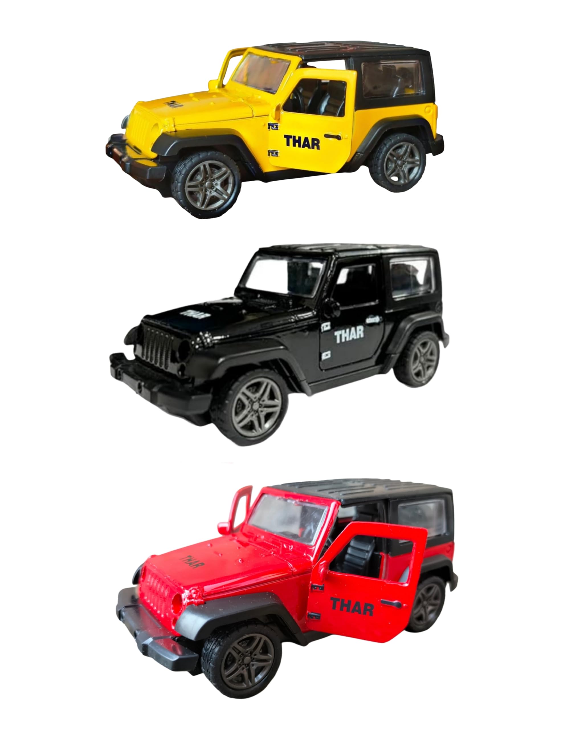RUHANI Alloy Die-Cast Metal Jeep Car with Open Door & Pull Back (Black Color, Pack of: 1) (B0D8YQRVGR) Amazon Price History, Amazon Price Tracker