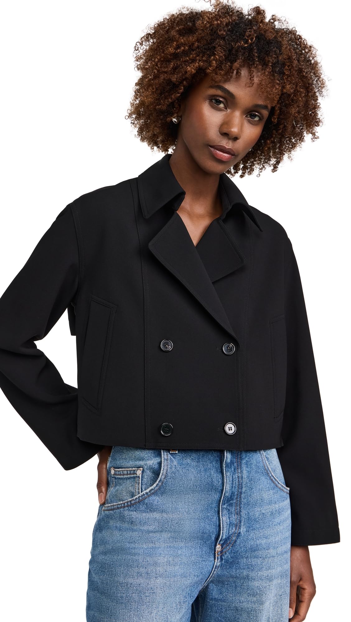 Theory Womens Crop Trench Coat