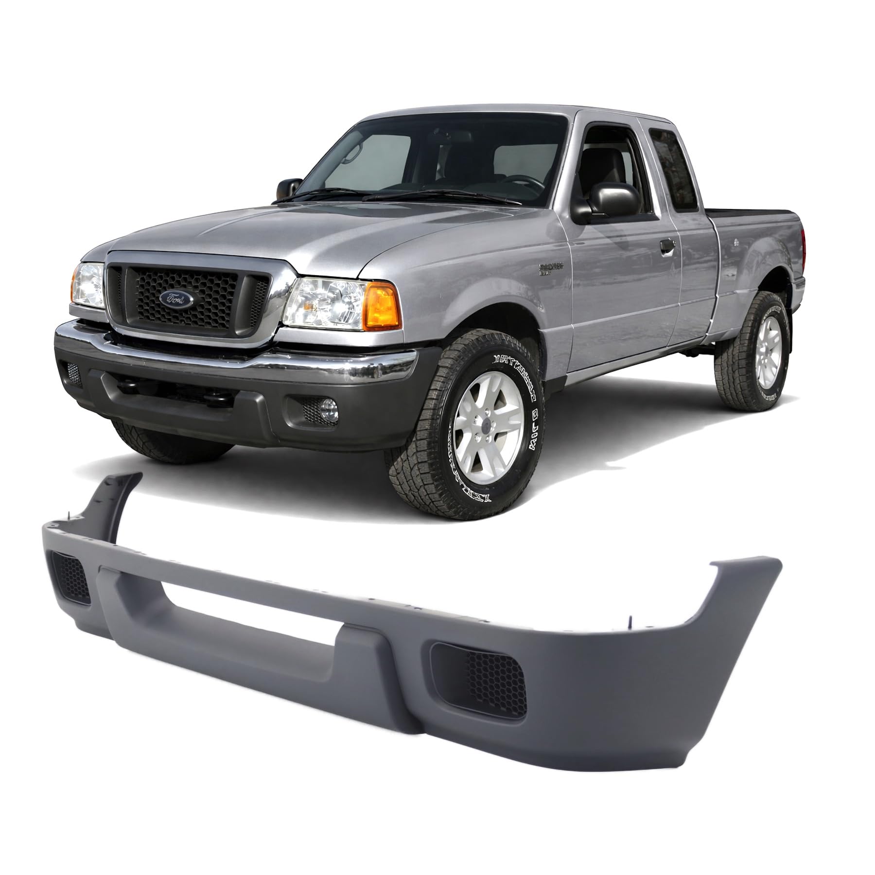 FitParts Compatible with Ford Ranger 2004–2005 Front Lower Bumper Valance