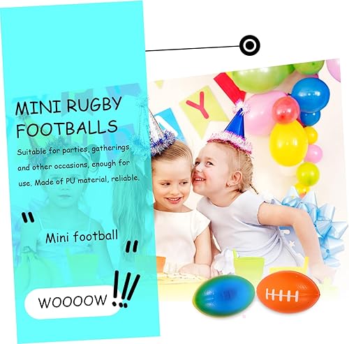 Miniatura 8 de TOYANDONA 6pcs Fútbol DIY Paisaje Decoración Mini Rugby Footballs Rugby Footballs Mini DIY Rugby Footballs Rugby Footballs Decoraciones Miniatura