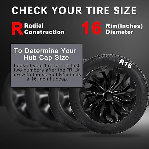 Miniatura 3 de Juego de tapacubos para automóvil de 16 pulgadas, funda externa de repuesto para neumáticos de automóvil, se adapta a Honda Civic 16-17 (juego de 4)