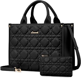 LOVEVOOK Purses and Handbags for Women, Handbags Shoulder Bags Black Purses and PU Leather Top Handles for Lady