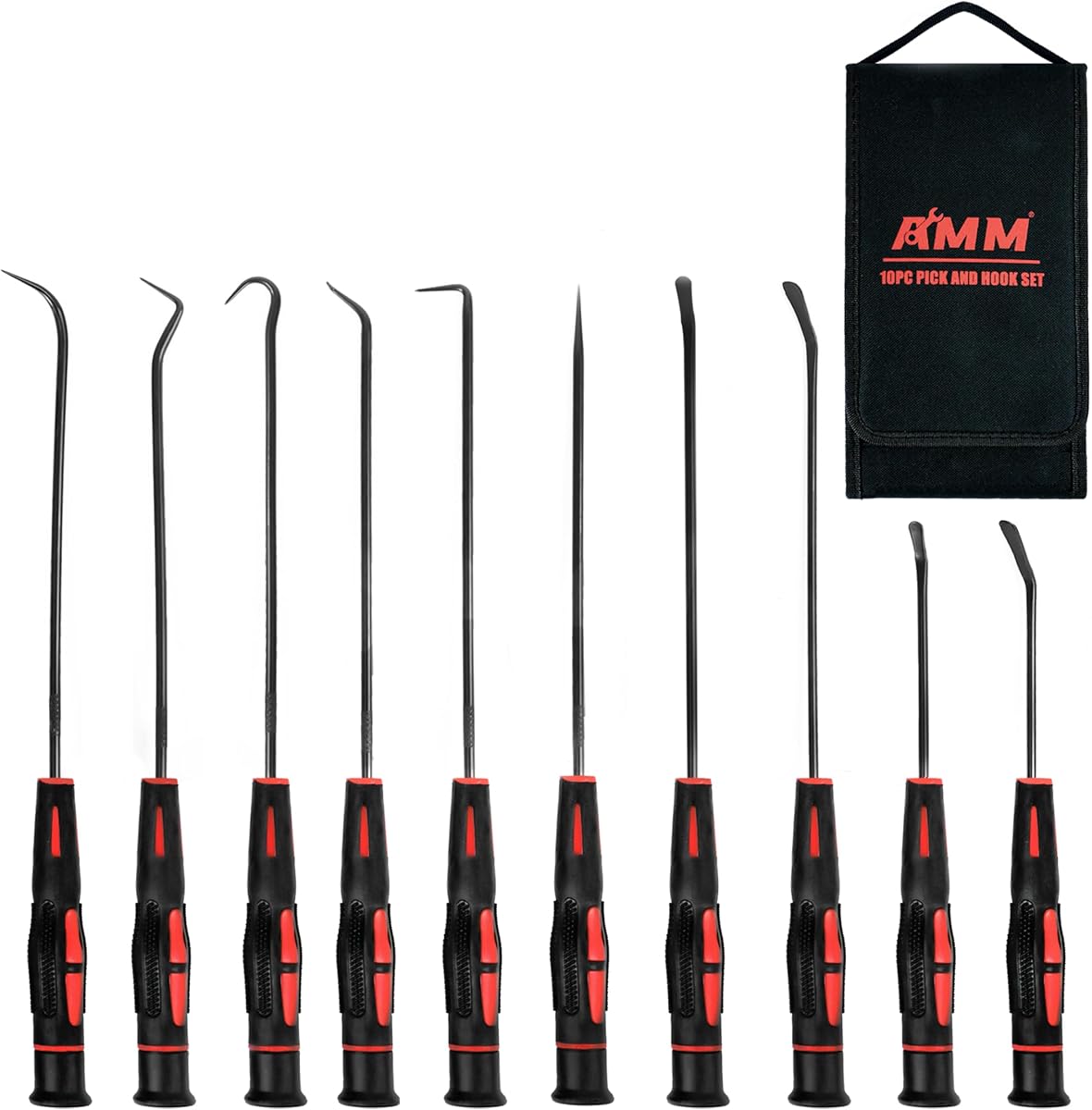 AMM 10PCS Pick and Hook Set, Precision Automotive Hook Set, Car Auto Oil Seal/O-Ring Seal Gasket Mini Precision Hooks Puller Remover