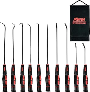 AMM 10PCS Pick and Hook Set, Precision Automotive Hook Set, Car Auto Oil Seal/O-Ring Seal Gasket Mini Precision Hooks Puller Remover