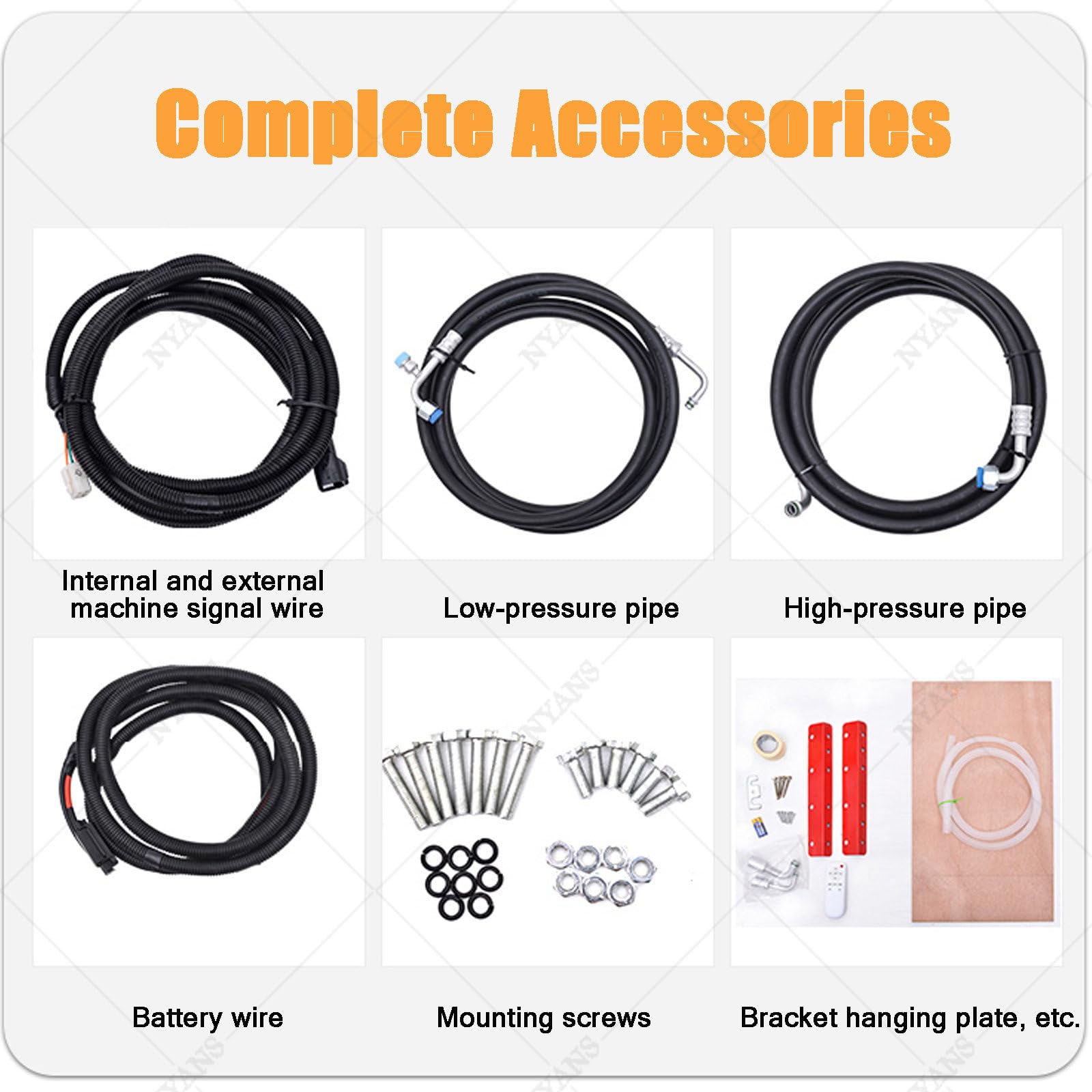 Aire Acondicionado para Cabina de Camión de 12V/24V, Unidad de Aire Acondicionado de Estacionamiento Dividido, Aire Acondicionado para Autocaravana, Autobús, Caravana,24V-Black