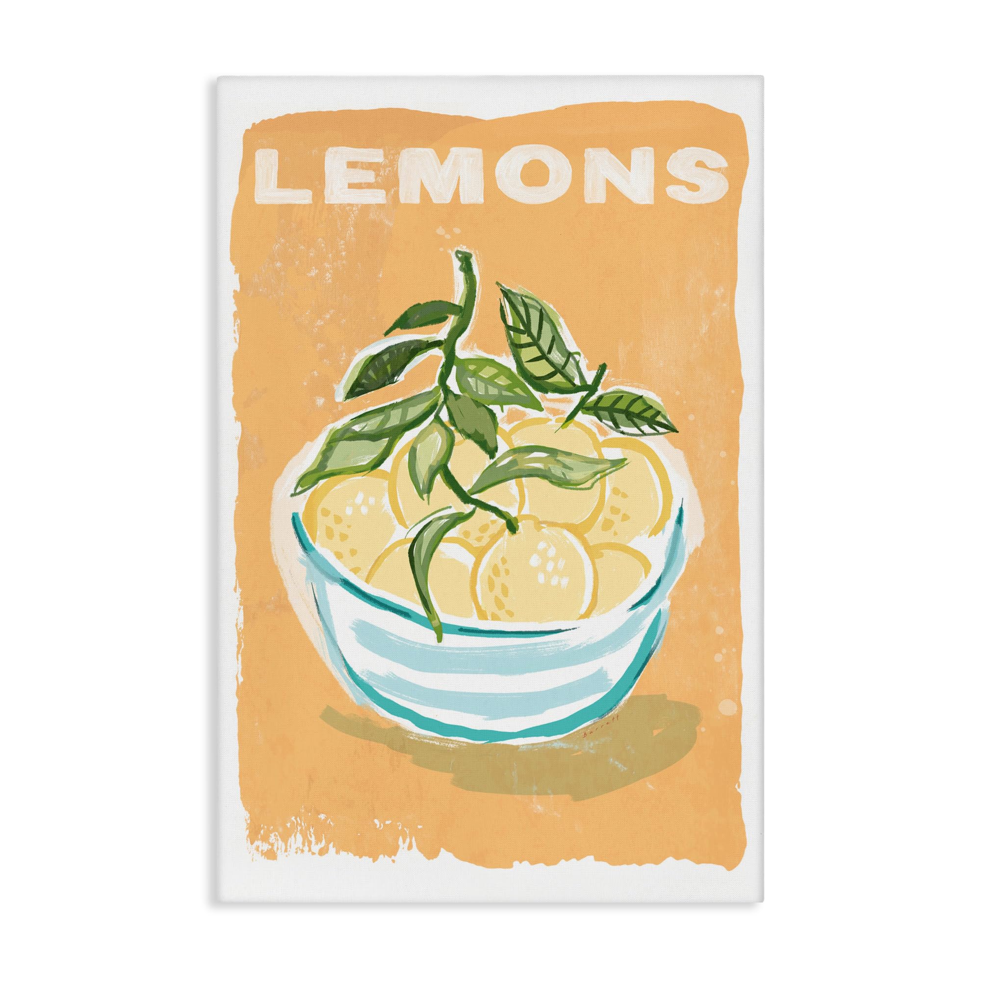 Stupell Industries Unframed 'Lemon Twist Motif'| Canvas Art