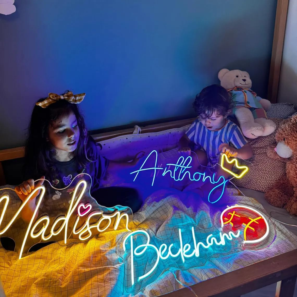 Custom Neon Sign, Neon Signs Customizable for Wall Decor, Personalized Led Neon Sign for Bedroom, Wedding, Business, Bar, Party, Birthday Gifts, Customized Neon Name Sign (16"-50")