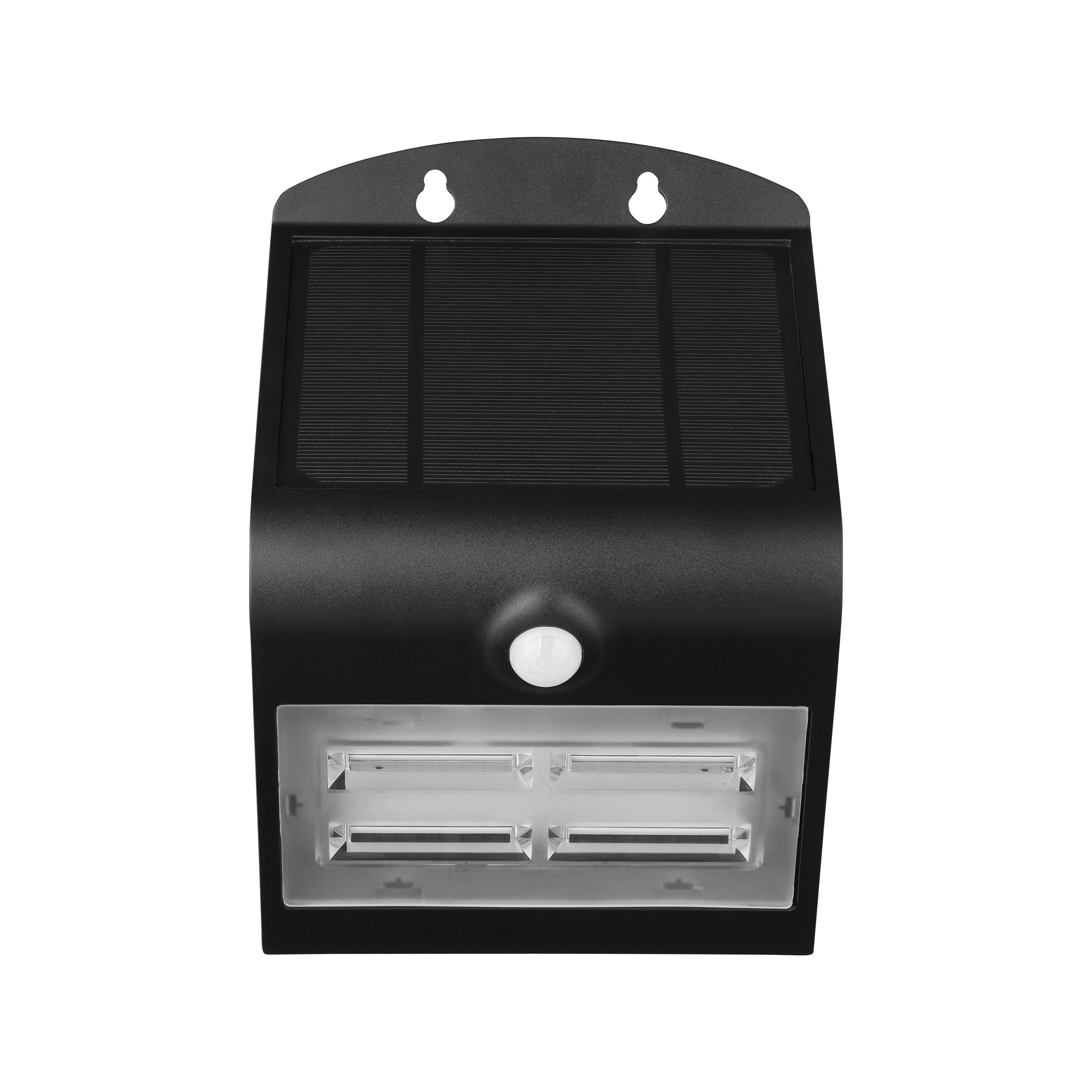 EGLO Lampada a muro LED per esterni Lamozzo, lampada solare per esterni | con rilevatore di movimento, con sensore giorno e notte, plastica nera, illuminazione per esterni bianco neutro, IP54