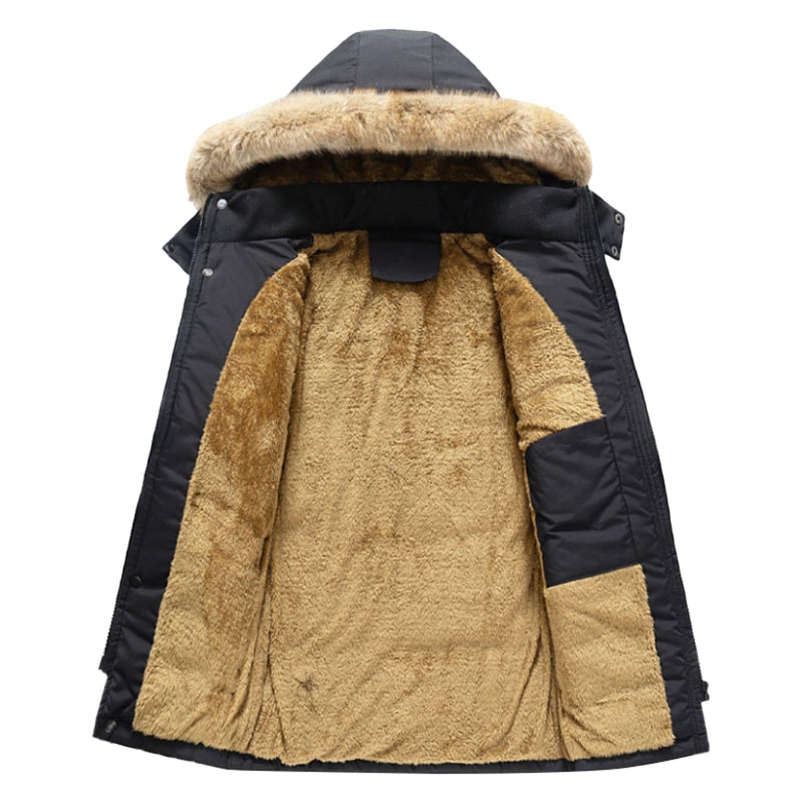 Cappotti invernali da uomo con cappuccio, impermeabili, con cerniera