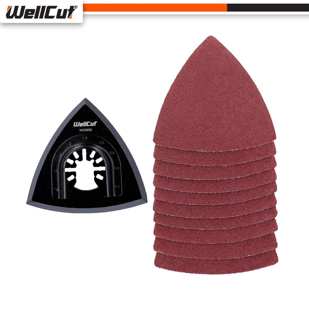 WELLCUT 17 Pcs Universal Oscillating Tool Set Quick Release Tool Set For Wood, Metal, Plastic, Compatible With Most Oscillating Multi-Tool ( Professional And Manual Use