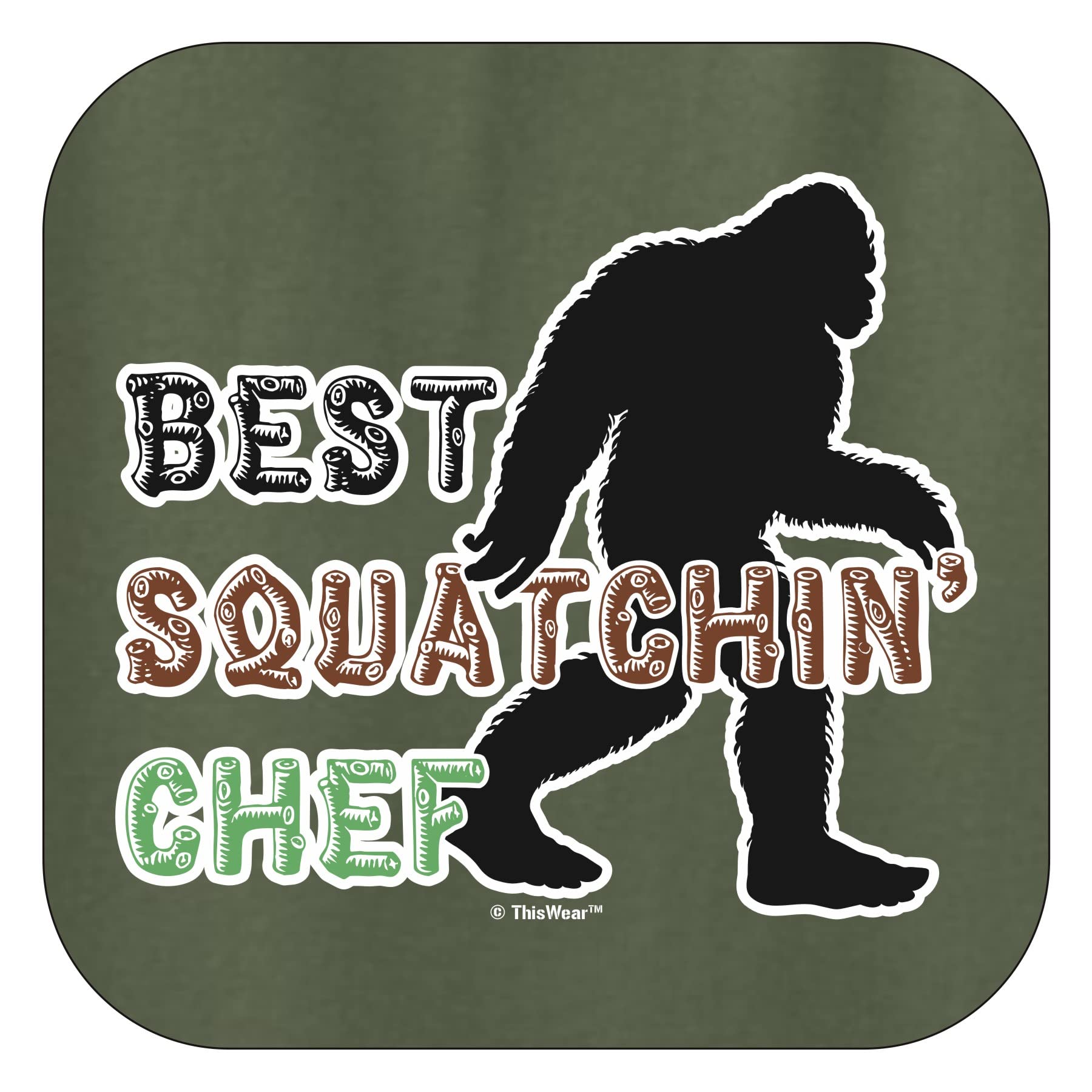 Chef Themed Gifts for Women Best Squatchin Chef Long Sleeve T-Shirt X-Large Military Green
