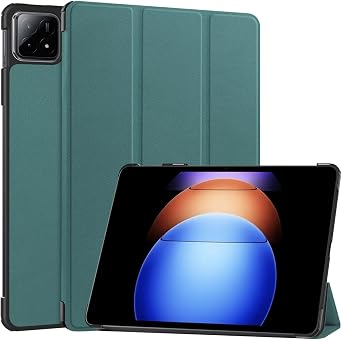 V-MOTA Tablet Protective case Compatible with Xiaomi Pad 6S Pro Case 12.4inch,Hard Shell,Lightweight PU,Anti-Fingerpirnts, Scratch Resistant, Automatic Wake/Sleep Green