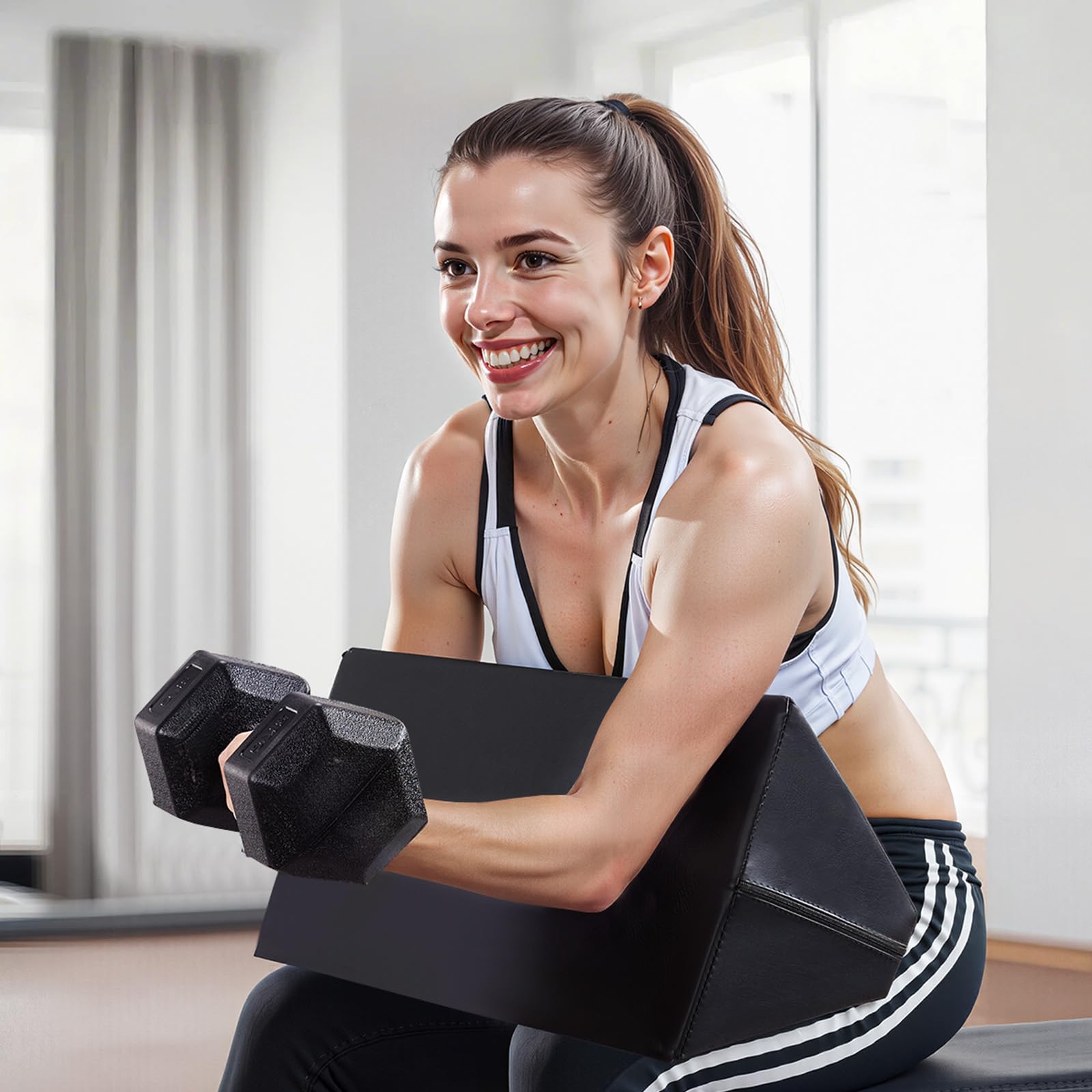VEVOR Coussin pour Banc à Biceps Portable, Coussin de Pupitre à Biceps et Triceps en Mousse EVA Haute Densité, Accessoire pour Banc de Musculation, Soutien Confortable, pour Fitness Gym Salle de Sport