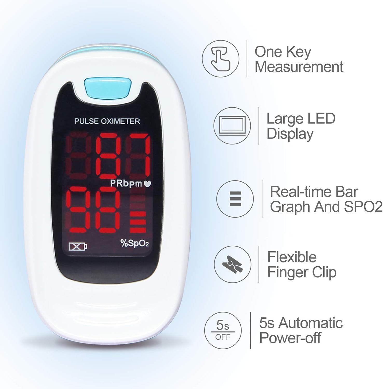CONTEC CMS50M Pulse Oximeter with battery compartment open