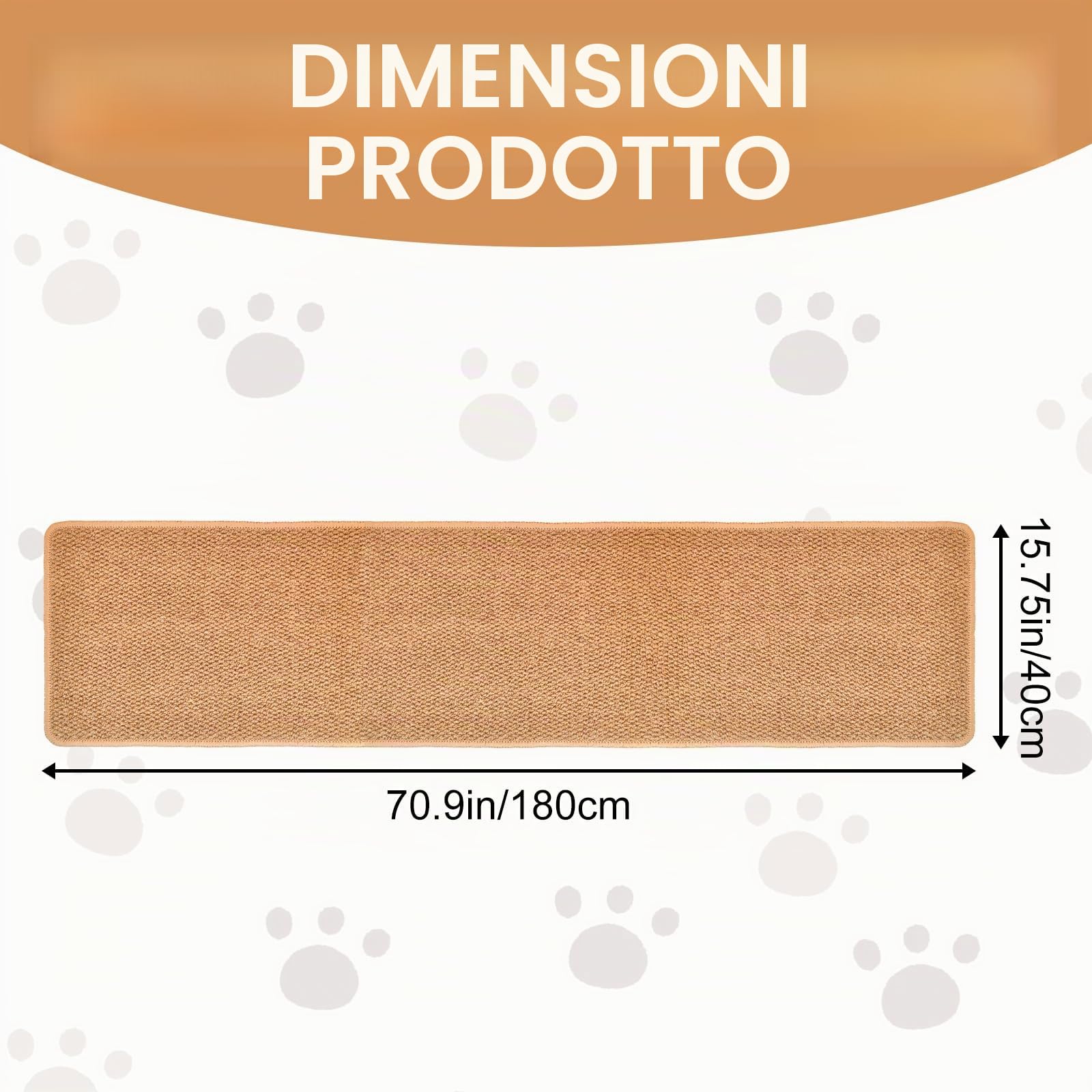 Tappetino da arrampicata per gatti, 180 x 40 cm, extra large, alto, per graffio, per parete, per arrampicata, per mobili, divani, divani