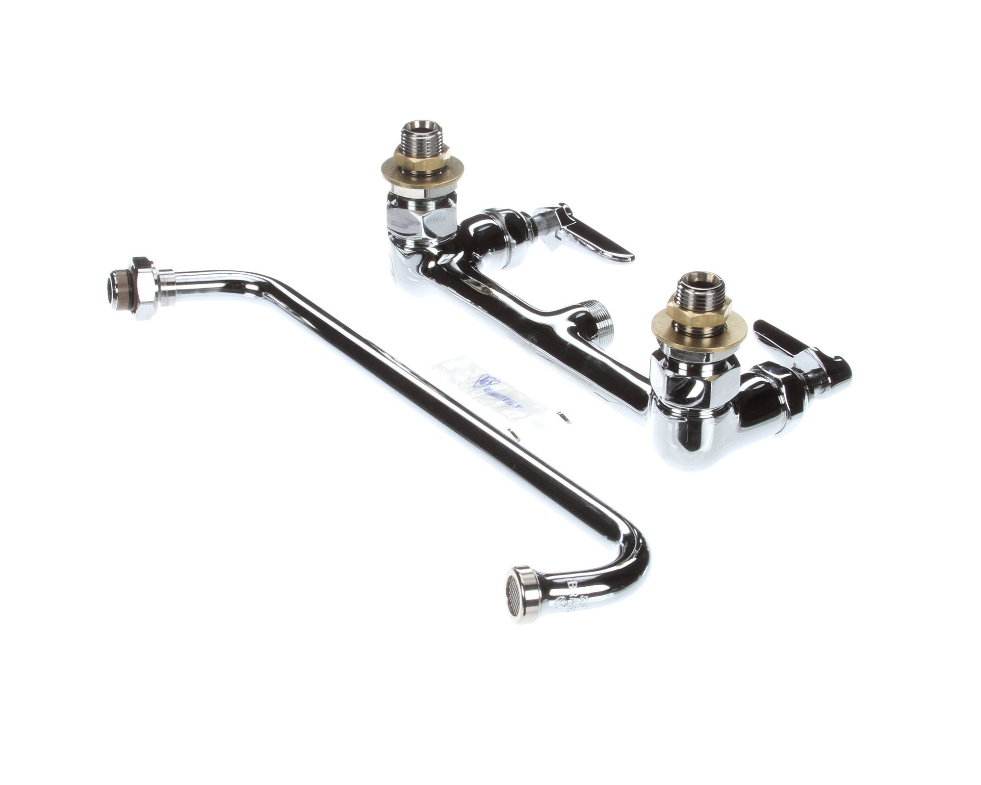 Wall Mount Double Pantry Faucet with 8" Centers by T&S Brass – Brass, Model B-0231-CC