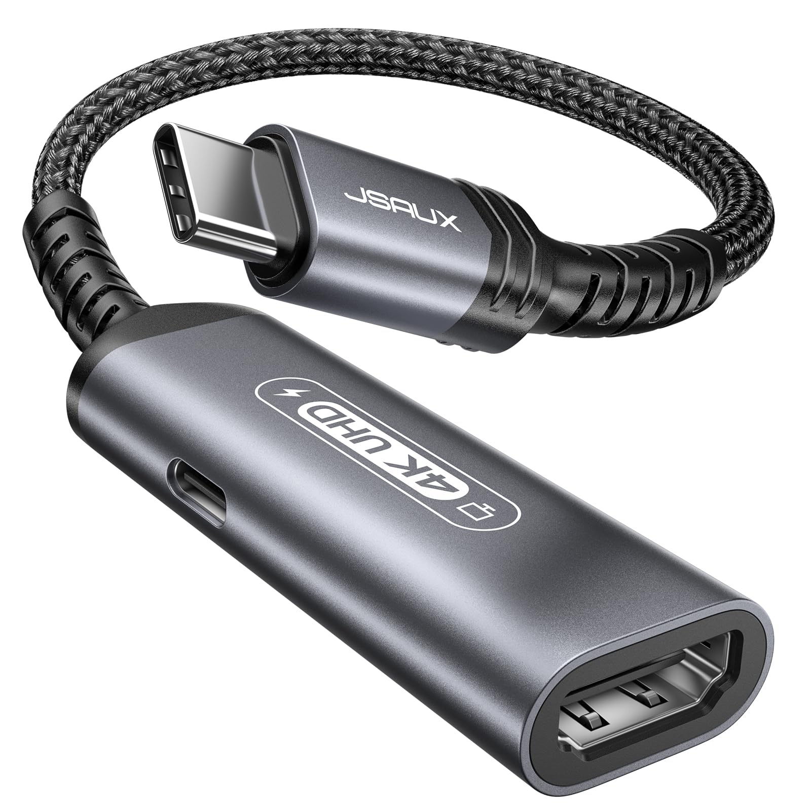Photo 1 of JSAUX USB-C to HDMI Adapter 4K@60Hz, 100W PD, USB 3.0