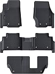 Auxko All Weather Floor Mats Fit for Jeep Grand Cherokee L 7 Seat(2nd Row Bench Seat) 2021-2025 2026 TPE Rubber Liners Accessories All Season Guard Odorless 3 Row Black