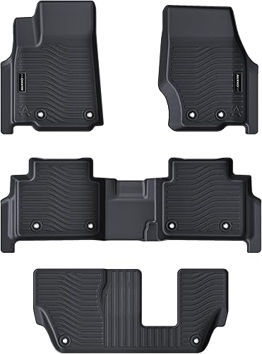 Miniatura 2 de Auxko Alfombrillas para todo tipo de clima aptas para Jeep Grand Cherokee L de 7 asientos (asiento de banco de segunda fila) 2021-2024 2025, forros