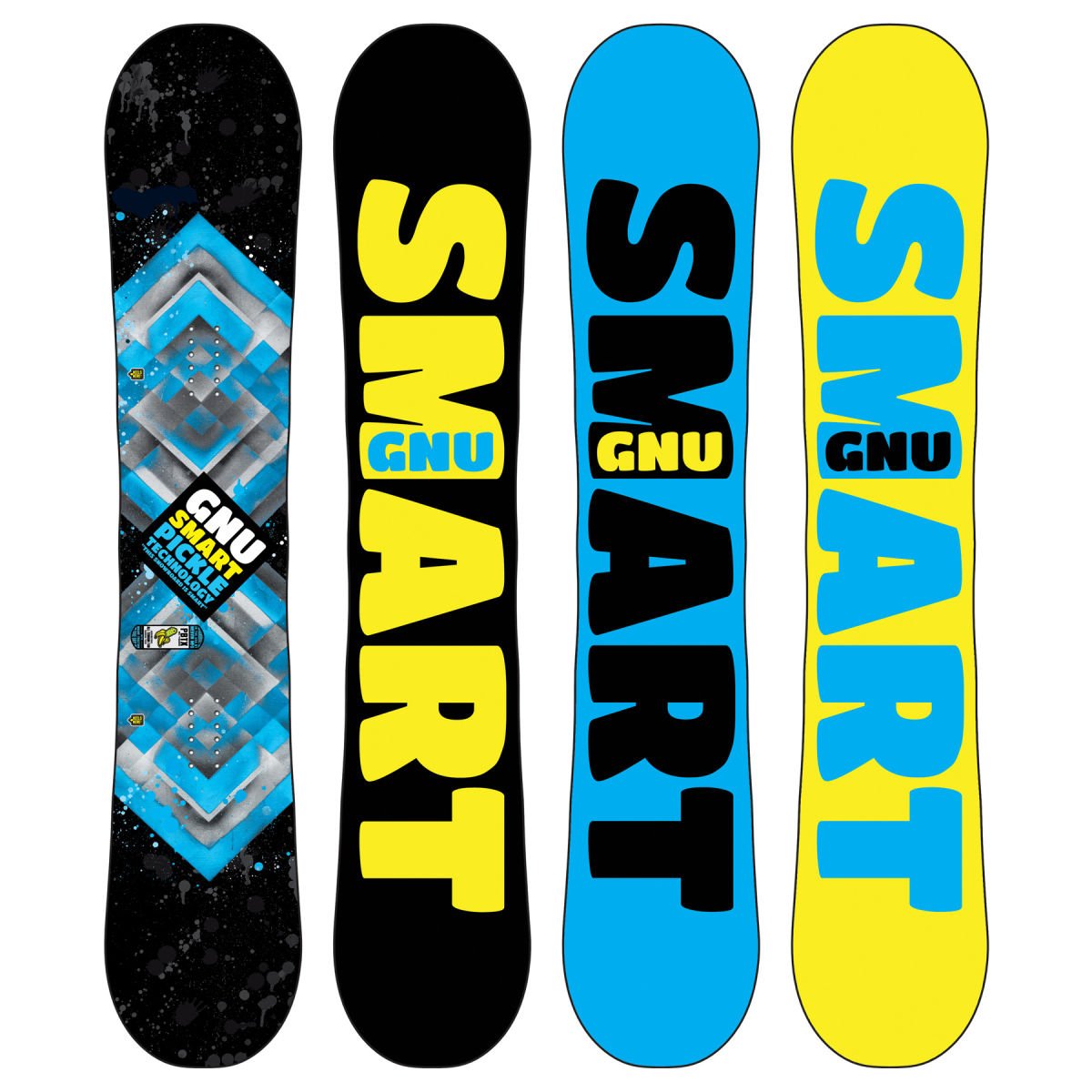 Gnu Herren Freestyle Snowboard Smart Pickle PBTX 153 : Amazon.de