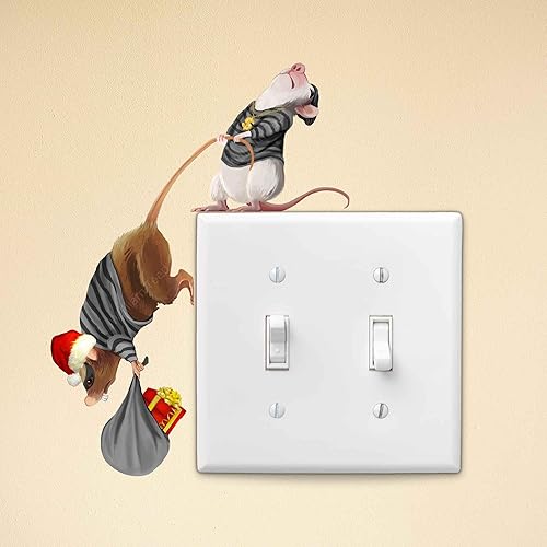 Calcomanía de pared con texto en inglés "The Mice That Stole Christmas", decoración navideña, extraíble, amantes de la Navidad, niños, calcomanías