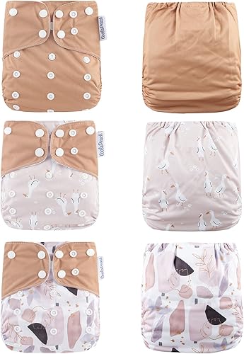Miniatura 2 de Pañales de tela para bebé, talla única, ajustables, lavables, reutilizables, para bebés y niñas