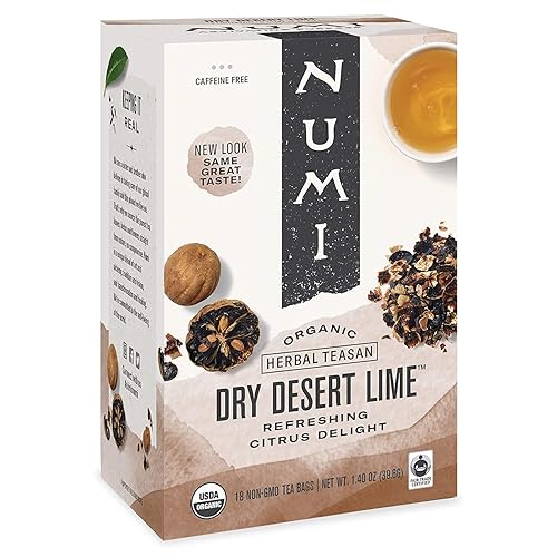 Numi Dry Desert Lime Herbal Teasan 18 bolsas de té Numi Teas Teasans