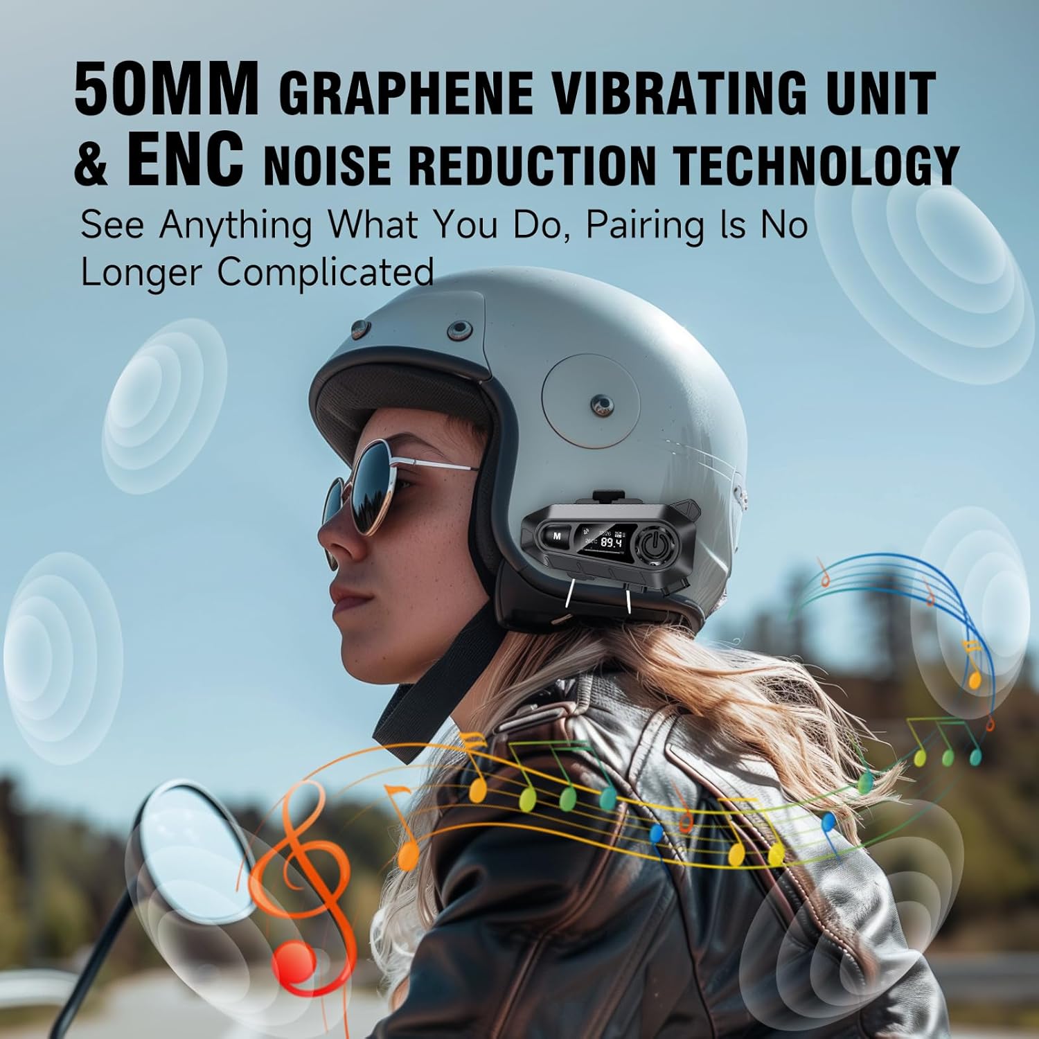 Edyell EH1 50mm Graphene Vibrating Unit and ENC Noise Reduction Technology