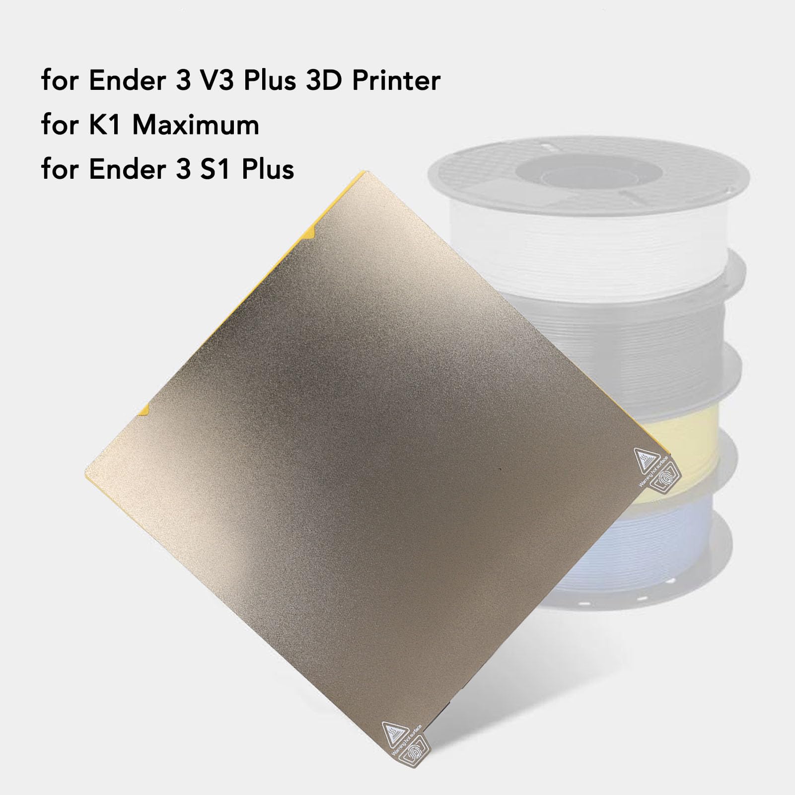 Plaque Construction PEI 310 X 310 Mm Flexible Double Face Pour Impression 3D - Compatible PLA ABS PETG