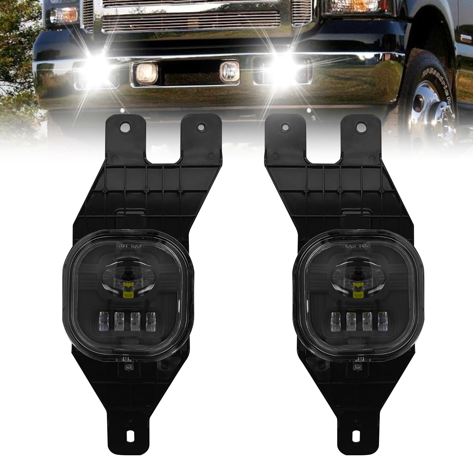 Paire De Feux Laser Projection étanches Pour Camion – 12V-24V
