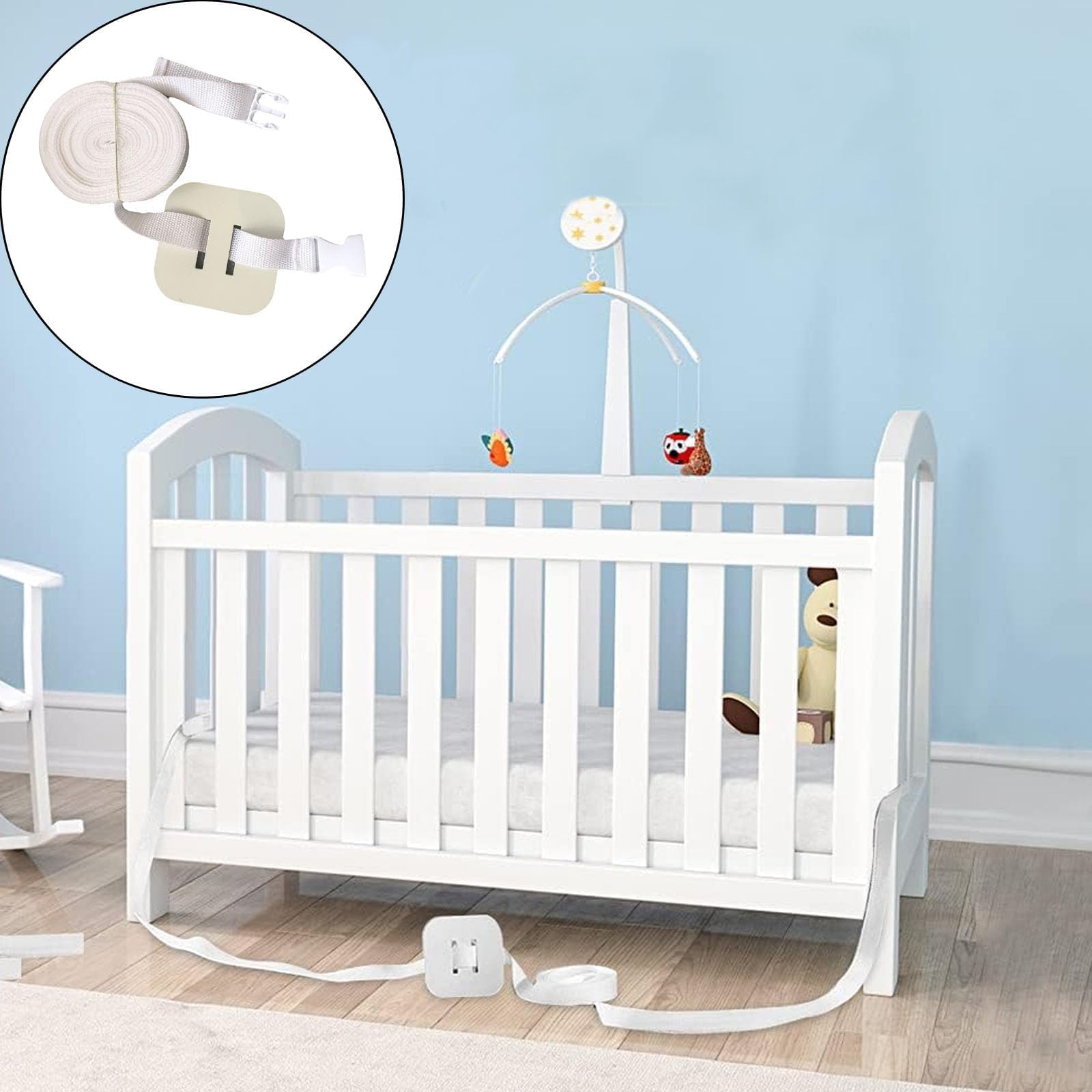 Beistellbett Befestigung,8 M Beistellbetten-Gurt,Gurt Für Boxspringbetten,Befestigung Beistellbett Boxspringbett Geeignet Für Feste Kleine Betten
