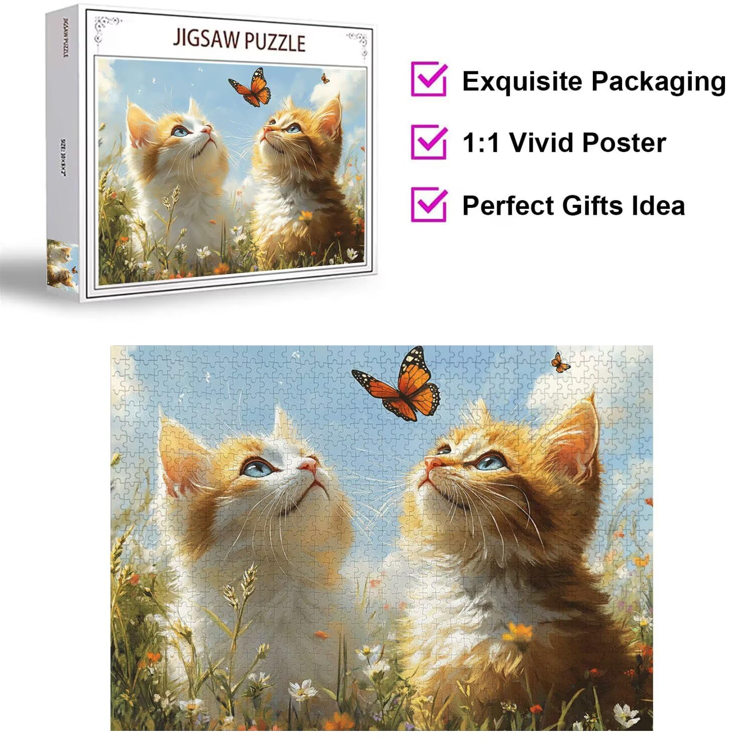 Puzzle 6000 Pezzi gatto Puzzle Classici per Gioco Familiare, n-492