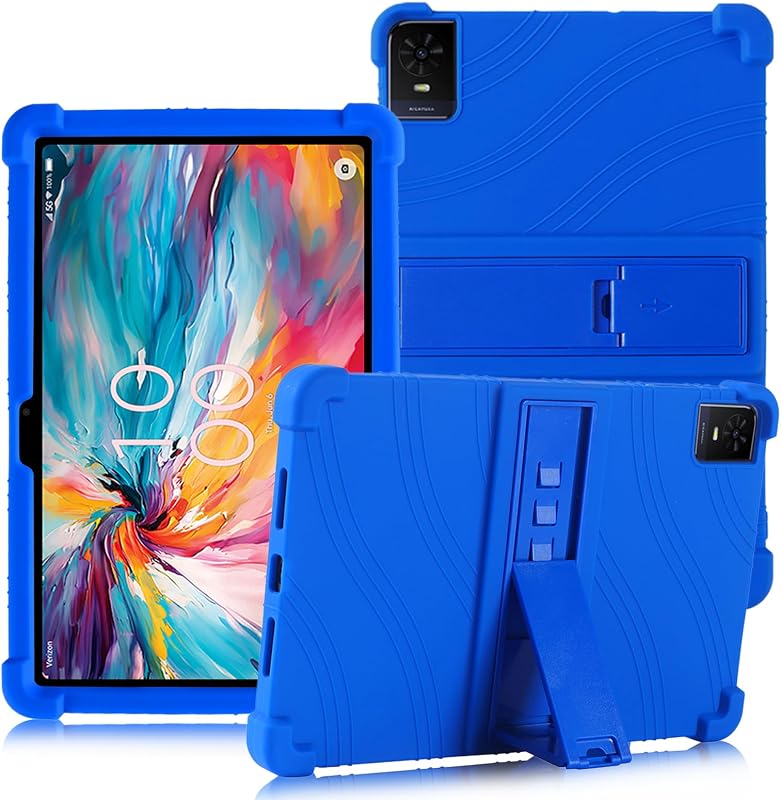 ATOOZ for TCL TAB 10 NXTPAPER 5G Tablet Case 10.4 Inch 2025 (9199S),Blue | Soft Silicone Kids Case, for TCL Tab 10 Gen 2 Tablet (8196G/8496G) 10.4 inch, with PC Stand
