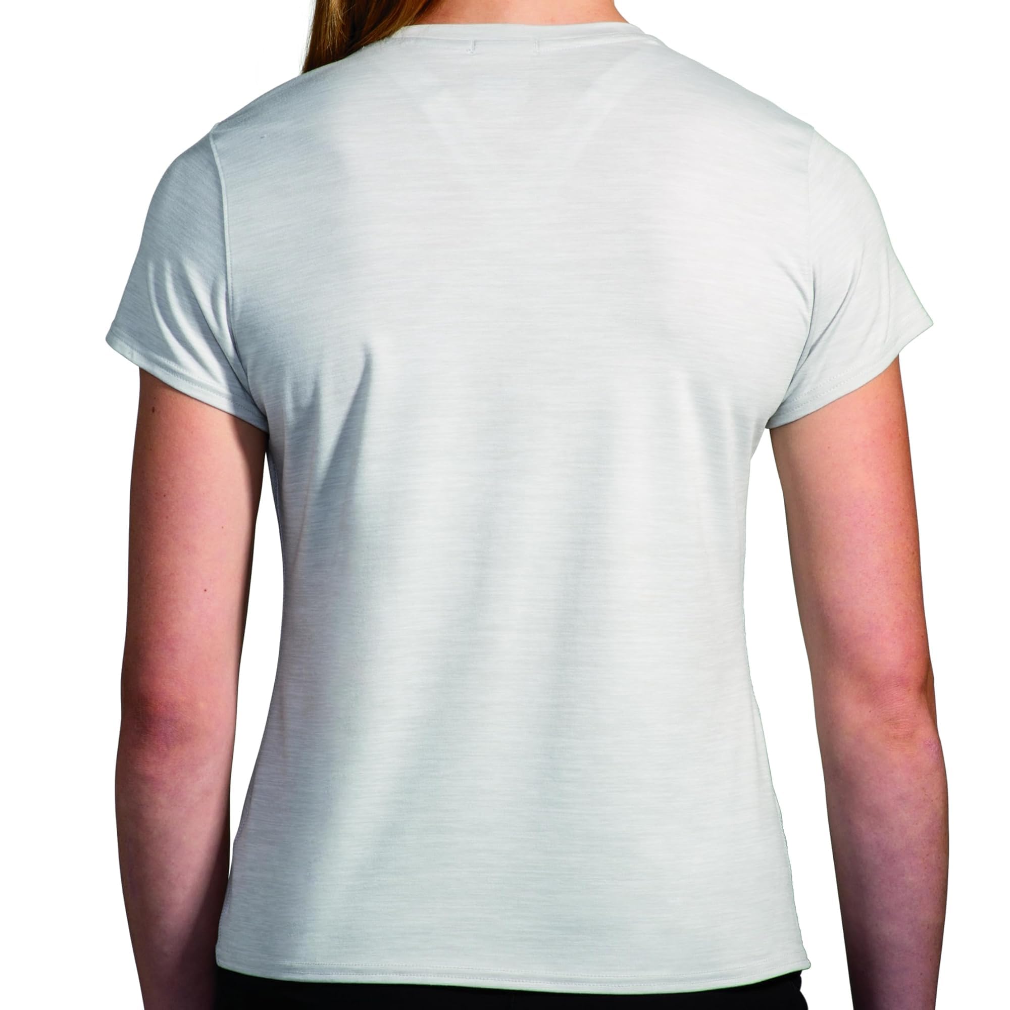 Brooks Womens Luxe Short Sleeve Heather Light Ash Medium