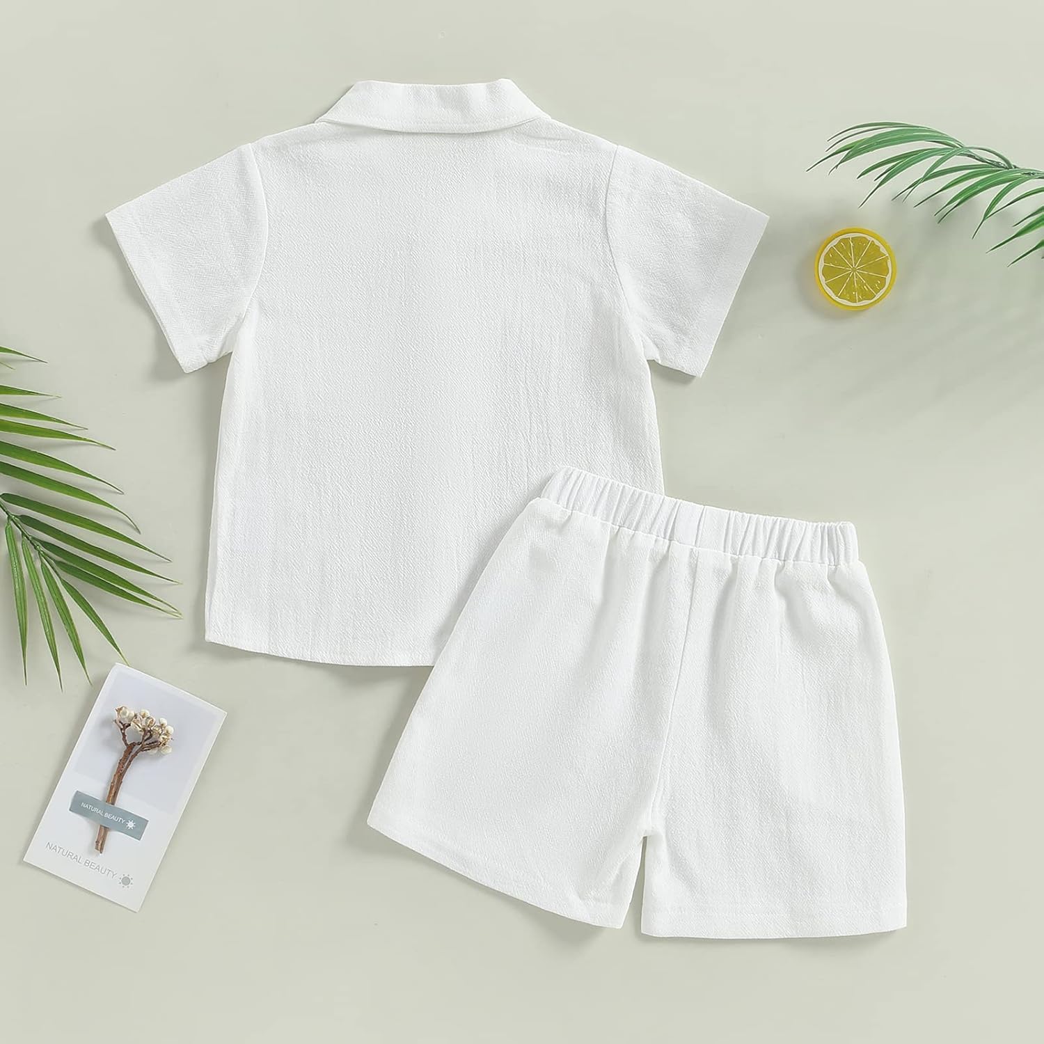 Toddler Baby Boy Easter Outfit Carrot Print Short Sleeve Lapel Button Down Shirt and Shorts Summer Clothes Set - Image 3