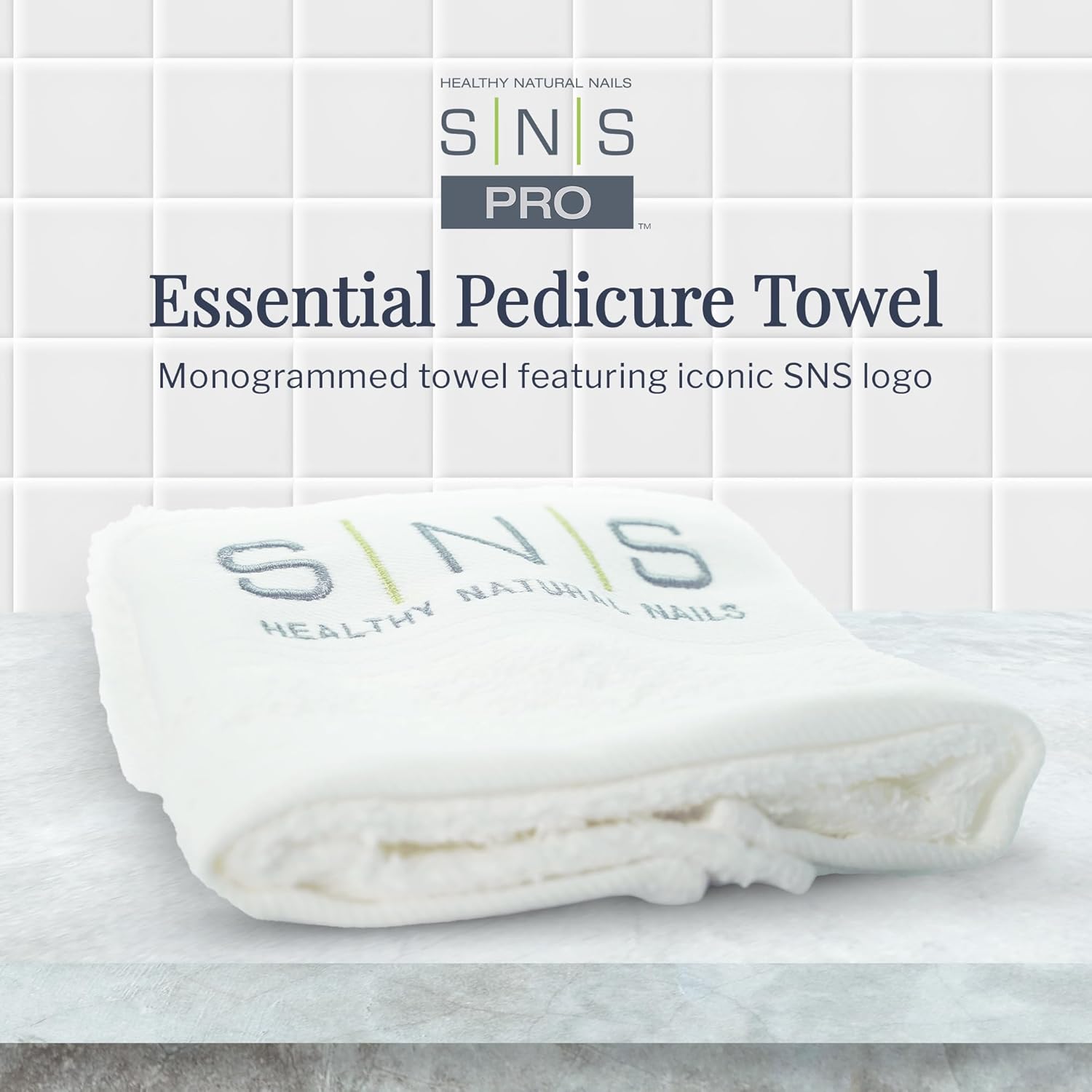 SNS Premium Pedicure Towel - Durable, Washable & Absorbent Cotton Handtowels for Pedicures - Ultra-Soft Salon Hand Towels - at-Home Nail Salon Essentials & Supplies