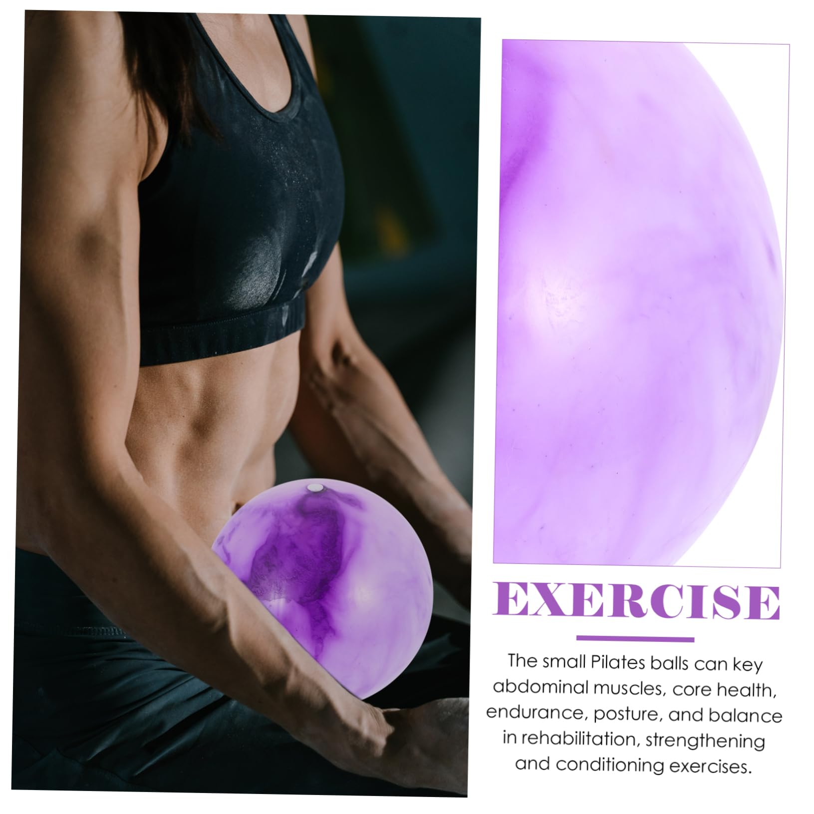 VICASKY Reusable Ball Small Yoga Ball for Exercise High Pressure Resistant for Balance Training Yoga Accessories Multi Use Workout Supply