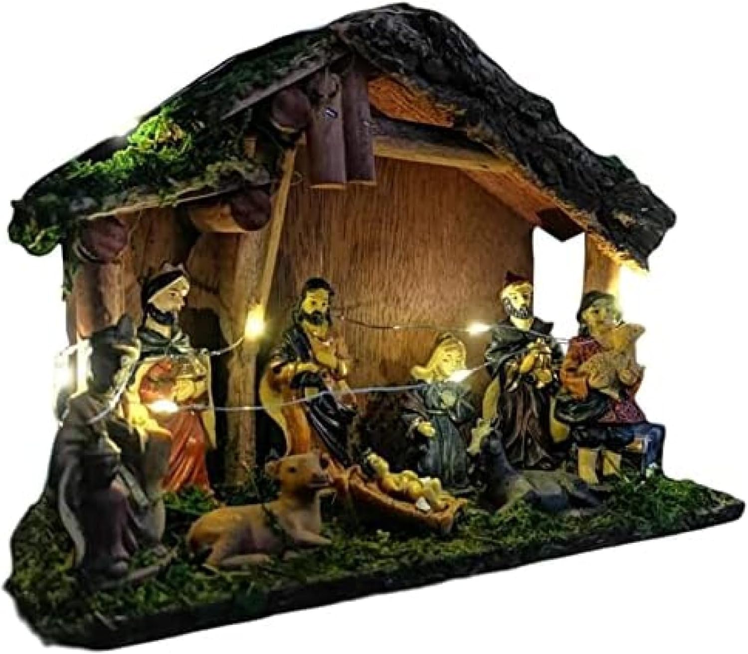 Nativity Sets for Christmas Indoor - Christmas Nativity Scene with LED Lights,Nativity Sets for Christmas Outdoor Indoor, Christian Tabletop Decor,Collector88