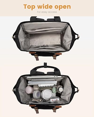 Miniatura 4 de LOVEVOOK Mochila para laptop para mujer, mochila de viaje de trabajo para mujeres, enfermera, profesora, doctora, bolsa para laptop de negocios,