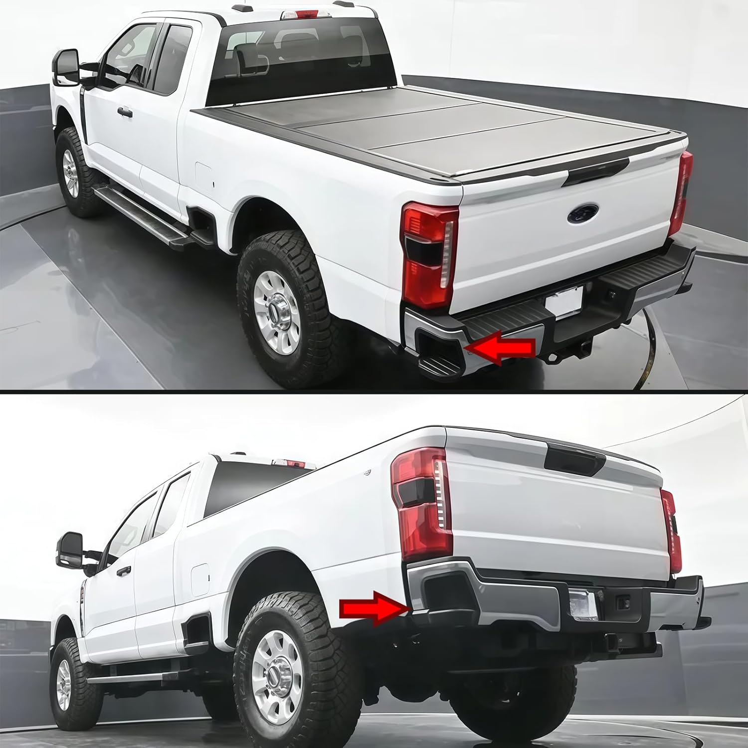 Rear Bumper Step Pad & Trim For Ford Super Duty F250 F350 F450 2023-2024 Left Side Black PC3Z17B807AF PC3Z17B807AD (Left side)