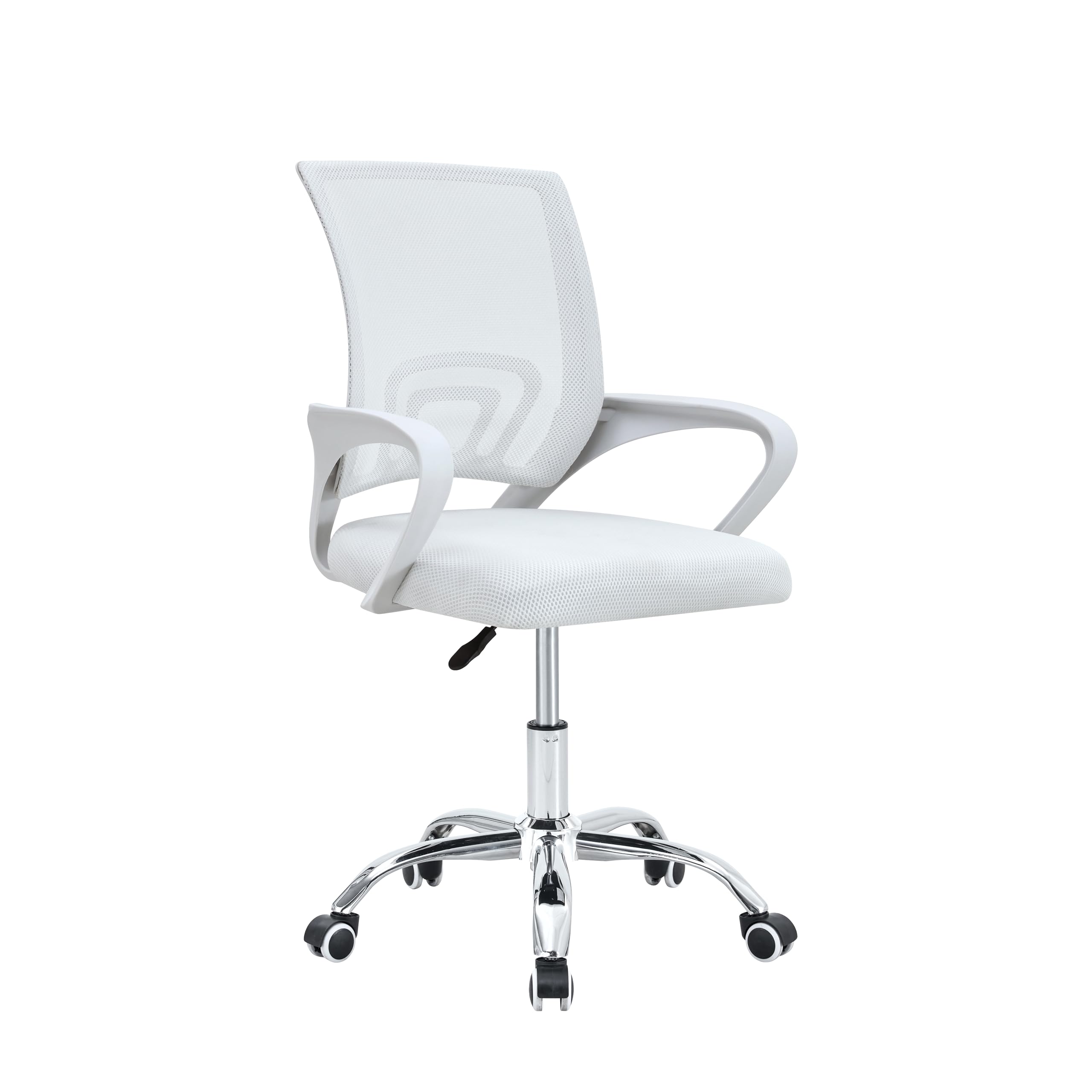 Cadeira de Escritório Giratória Arco Conthey Mesh Branca, Base Cromada, Ergonômica, Home Office