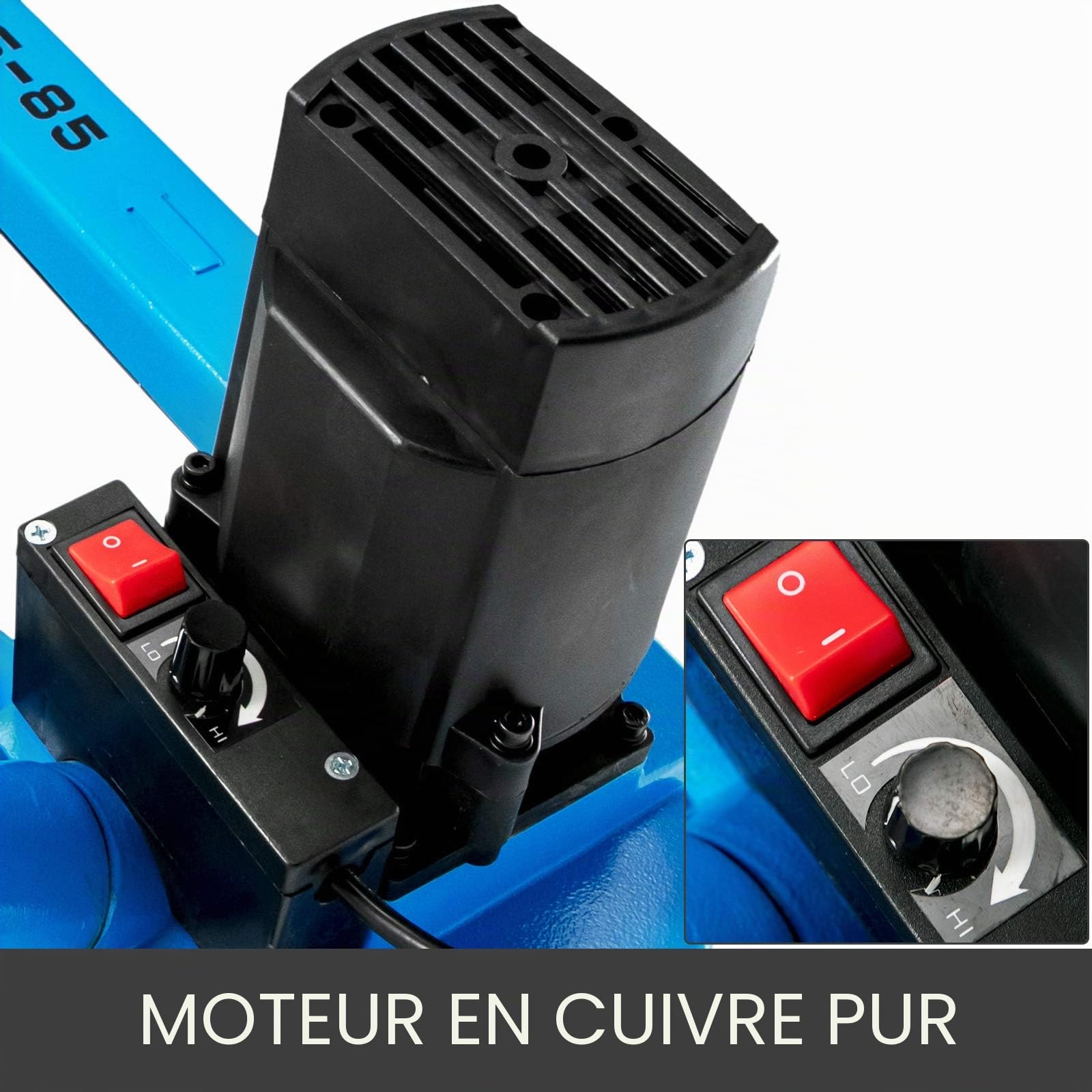 FlowerW Scies à Ruban Electrique 1000W 40-88m/min, Scie à Ruban à Métaux, Adaptée pour les Chantiers pour Couper du Bois/du Verre/du Métal